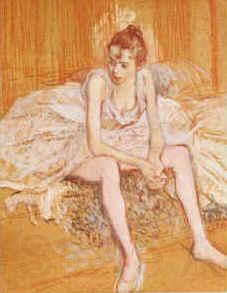  Henri  Toulouse-Lautrec Dancer Seated Norge oil painting art